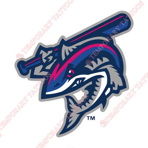 Pensacola Blue Wahoos Customize Temporary Tattoos Stickers NO.7745